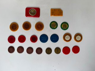 Lote Fichas y Placas Casino Antiguas