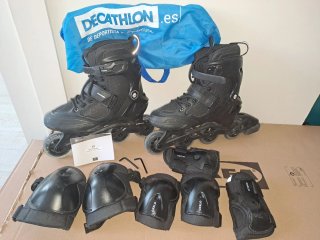 Patines Oxelo Talla 38 + Protecciones
