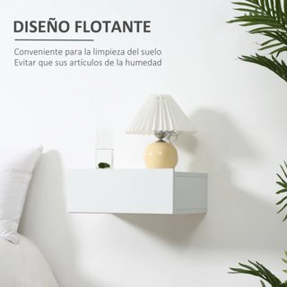 2 Mesitas Noche Flotantes con Cajón