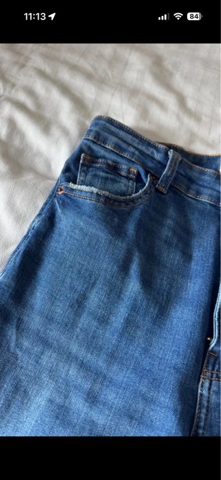 Pantalón campana Bershka azul