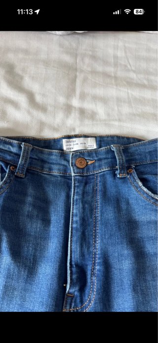 Pantalón campana Bershka azul