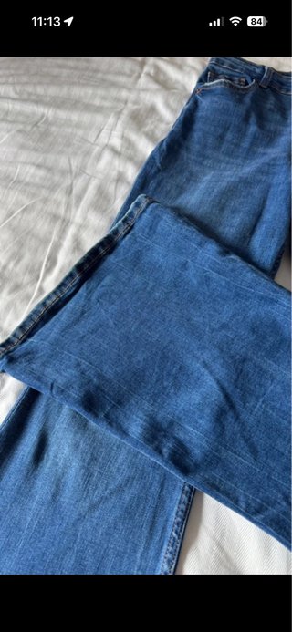 Pantalón campana Bershka azul