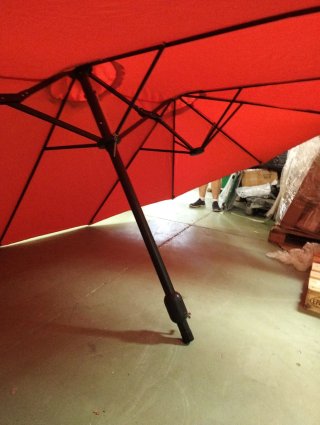 COSTWAY Sombrilla Grande Doble 470 x 280 cm