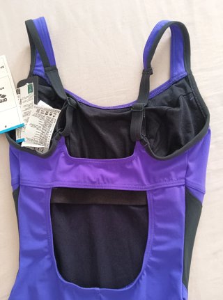 Costume da bagno Arena viola e nero