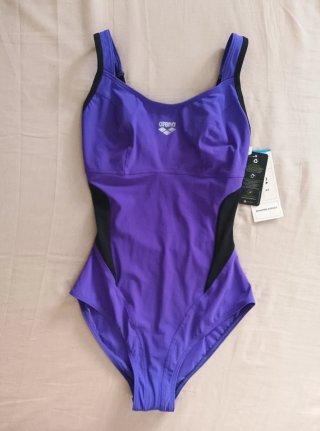 Costume da bagno Arena viola e nero