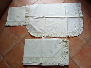 Completo lenzuola cotone ricamato