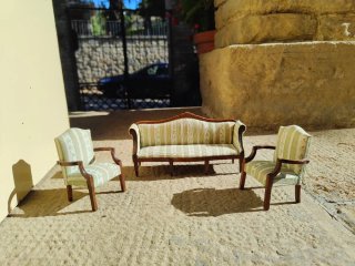 Sofá y sillones casa de muñecas