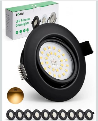 Foco LED Techo Empotrable Negro