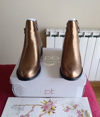 Botines Mama Bronce Metalizado Talla 38 de 78€