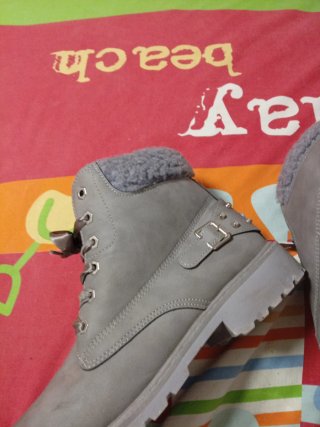 Botas grises T40, zapatos, botines