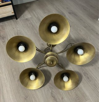 Lámpara de techo bronce estilo rústico