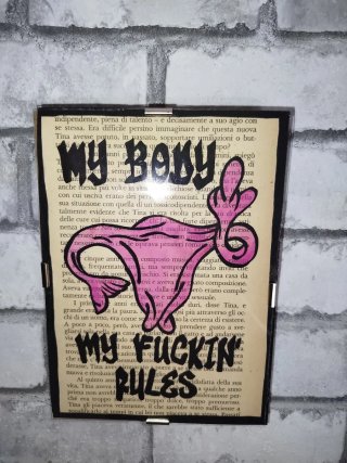 Quadretto Femminismo My Body My Rules