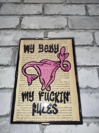 Quadretto Femminismo My Body My Rules