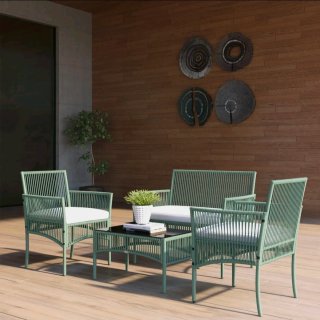 Conjunto Jardín: 2 Sillones, Sofá, Mesa