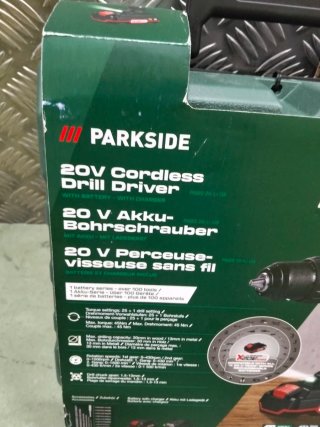 Taladro Parkside 20V con Batería y Cargador