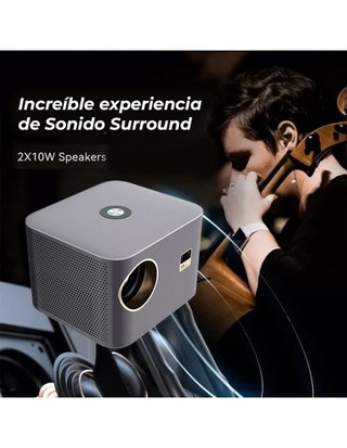 Proyector Inteligente Saturn Q9 Gris/Dorado
