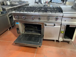 Cocina Profesional Repagas 6 Fuegos con Horno