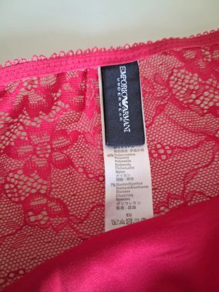 Mutandine Emporio Armani rosse pizzo