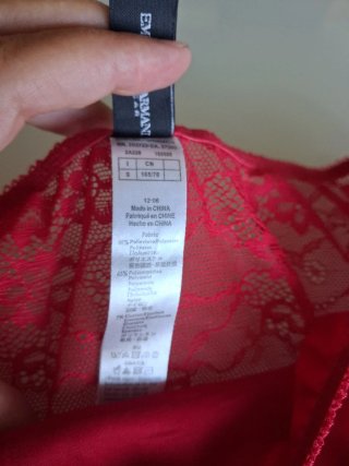 Mutandine Emporio Armani rosse pizzo