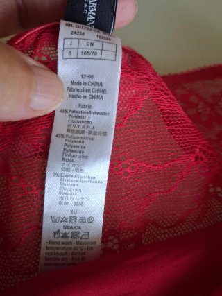 Mutandine Emporio Armani rosse pizzo