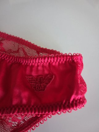 Mutandine Emporio Armani rosse pizzo