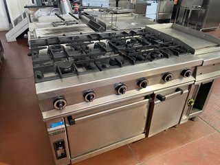 Cocina Repagas 6 fuegos con horno Serie 900