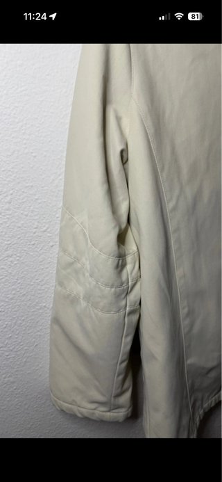 Chaqueta blanca calentita con forro