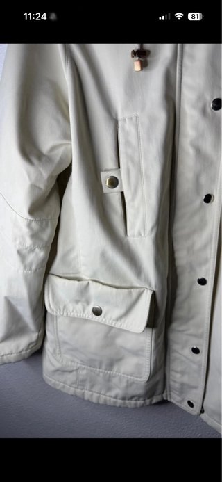 Chaqueta blanca calentita con forro