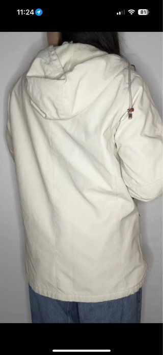 Chaqueta blanca calentita con forro