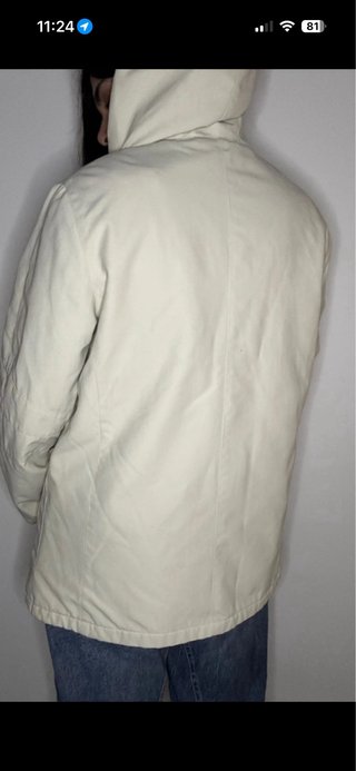 Chaqueta blanca calentita con forro