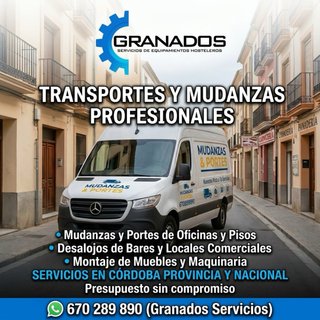 Portes, mudanzas, desalojos y montajes.