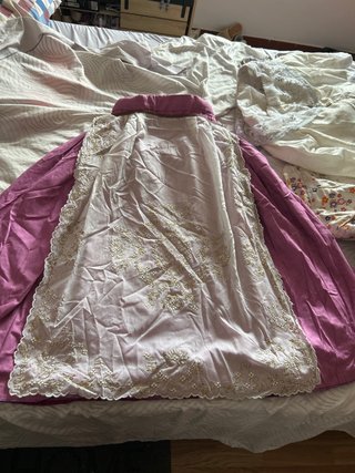 Falda Fallera Beige y Rosa