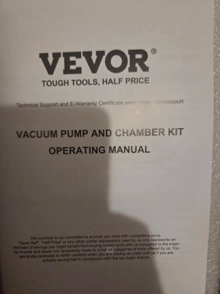 Bomba de Vacío Vevor Naranja sin manometro