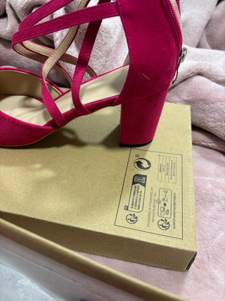 Zapatos tacón rosa fucsia