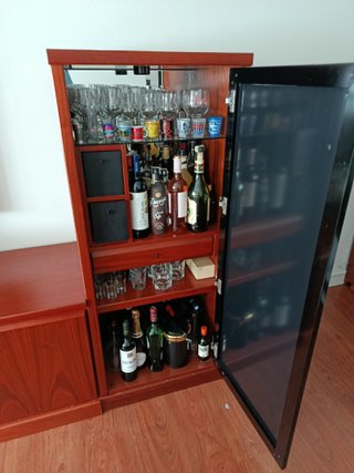 Botellero Mueble Bar Madera y Cristal
