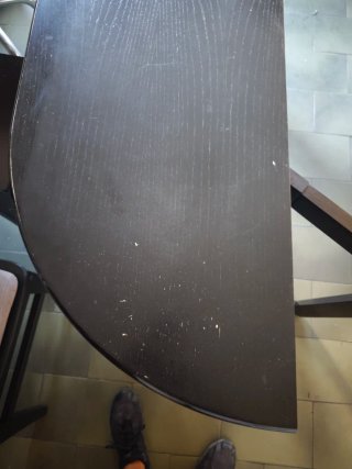 Mesa de madera cocina/salón plegable negra