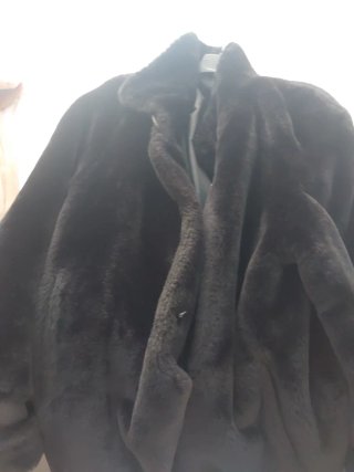 Chaquetón Piel Ecológica Negro