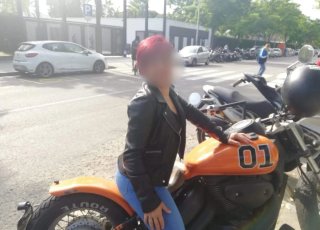 Chaqueta de piel Zara Negra