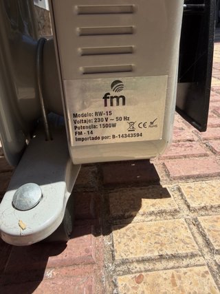 Radiador eléctrico funcionando