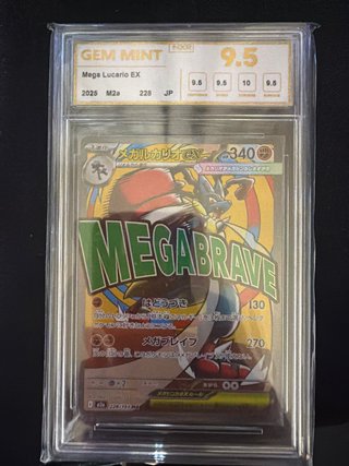 Carta Pokémon Mega Lucario EX 9.5 Gem Mint