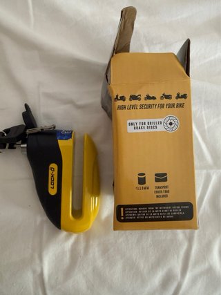 2 Candados Disco Lock-6 Amarillo/Negro