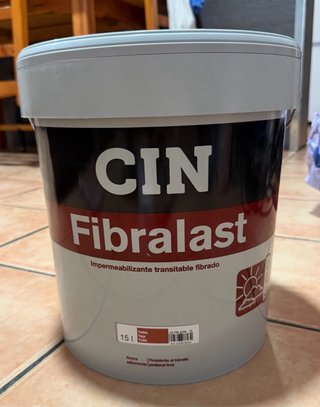 Bote Pintura CIN Fibralast 15L Roja sin abrir