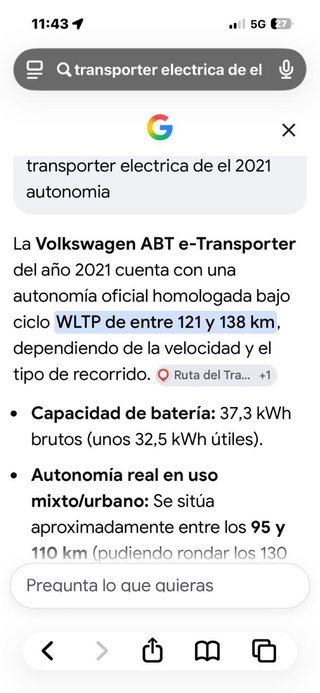 Volkswagen Transporter T6 2021 Electrico.
