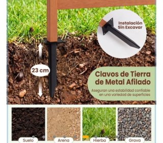 Valla Decorativa de HIPS Marrón