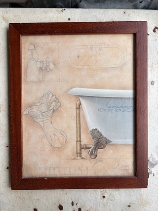 Cuadro Decoración Baño Vintage Jacob Edwards
