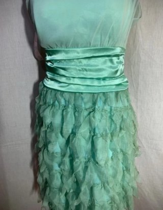 Vestido de fiesta verde agua