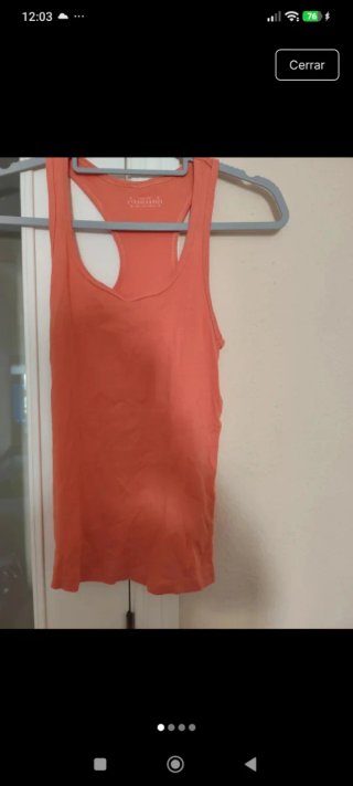 Camiseta tirantes Stradivarius naranja