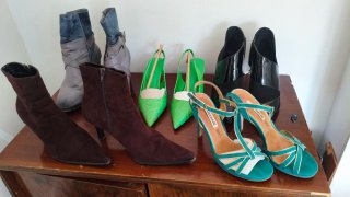 Lote botines y sandalias tacón
