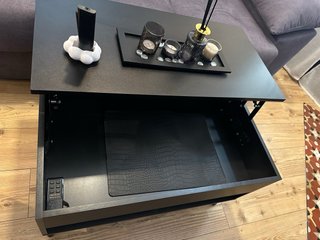 Mesa de centro elevable negra