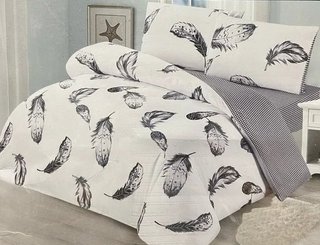 JUEGO FUNDA NORDICA 4 PIEZAS MODELO HOJAS CAMA 135